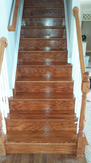 Hadley & Son Paintiing paints and stains wood steps