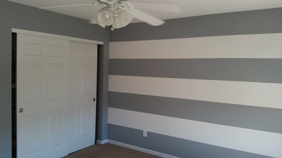 interior wall stripes, painter, wall stripe painter, custom painter, custom stripes painted 